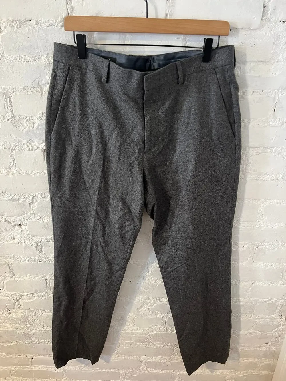 J. Crew Men's Ludlow Slim-Fit Suit Trouser Pants Heather Gray Size 32/30